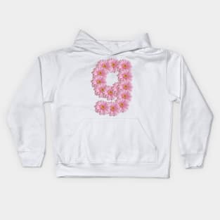 Letter g Pink Gerbera Daisy Kids Hoodie